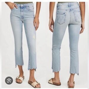 MOTHER Light Blue Ankle & Cropped Jeans